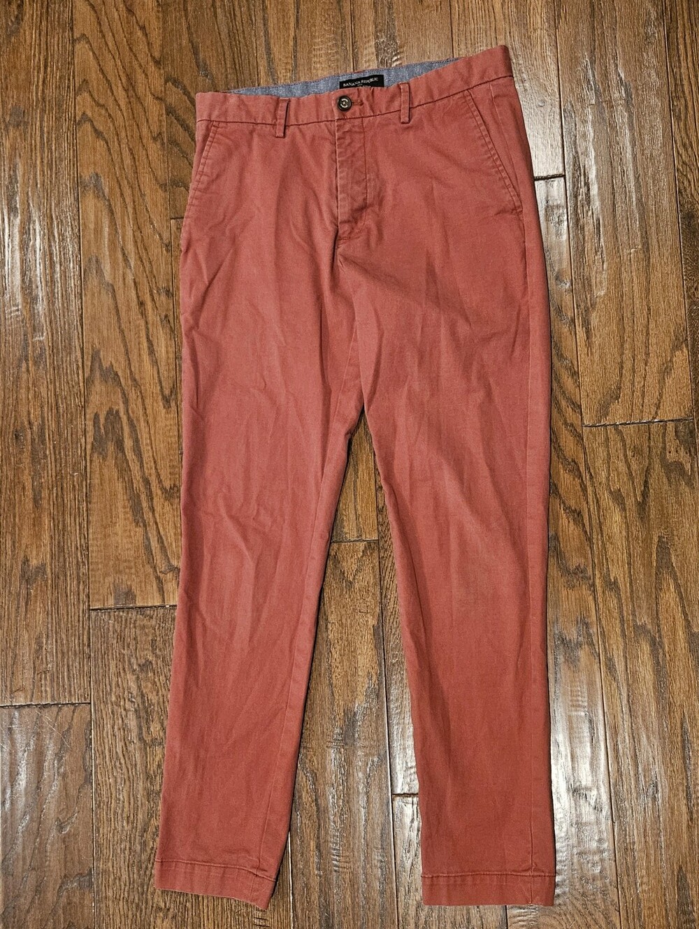 Banana Republic Mens Mason Chino Pants Stretch SoHo Rust - 31x32